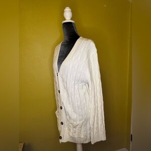 Cream Cable Knit Cardigan